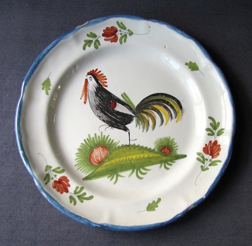 Ancienne assiette coq - assiette, au