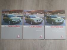 Seat Cordoba Vario Brochure 1999 + Colours & Upholstery + Specifications