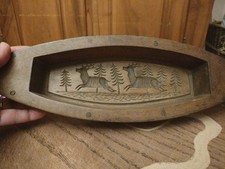 Ancien moule à beurre bois gravé Art Populaire Savoie