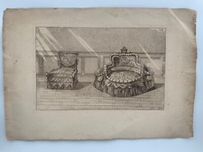 ENGRAVING JULES VERCHERE FURNITURE ART 2 ARMCHAIRS HEATERS P 58 W192