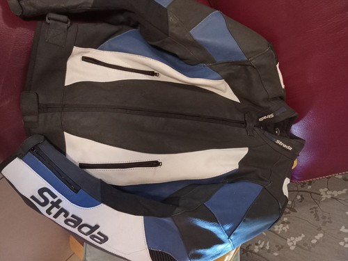 Blouson moto cuir strada noir - moto,