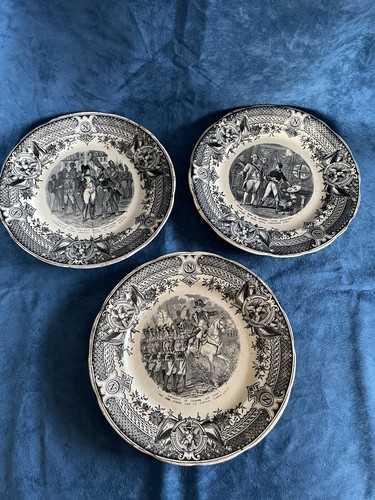 Assiettes parlantes fin - , xix