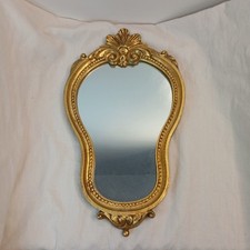 Beautiful Antique Louis XV Style Gold Resin Mirror. Vintage