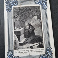 Image Pieuse Basset XIXè Le