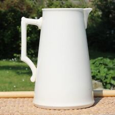 Antique Large Sarreguemines and Digoin White Shabby Earthenware Toilet Jug