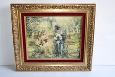 Huile sur toile signée, parc