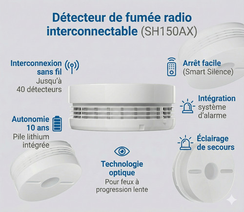 Détecteur fumée radio - fumée,