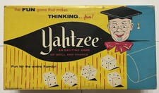 Vintage 1956 Yahtzee Game with Extra Score Cards in Box + Extra Score Pads