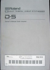 Roland D-5 Synthesizer Keyboard Original Owner's Manual, EDIT Volume, Japan 1990