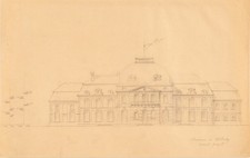 3 drawings by an architect late 19th early 20th century KETHELY CASTLE preliminary projects