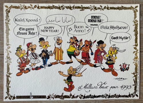 Carte voeux uderzo asterix - uderzo,