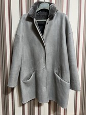 Ventcouvert Paris Shearling Leather Real Fur Coat Jacket Women's 38