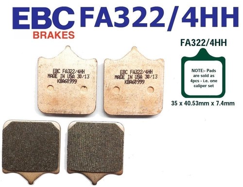 Plaquettes frein fa322 4hh - plaquettes, de