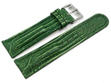 Bracelet montre cuir de veau téju vert 18mm 20mm 22mm 24mm NEUF
