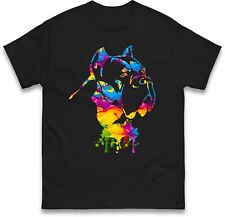 Colourful Cane Corso Dog Mens Cotton T-Shirt , Colourful Dog Tee Top, Paint Dog