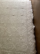 dessus de lit ancien crocheter main