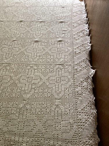 Dessus lit ancien crocheter - lit,