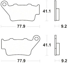 Jeu 2 plaquette de frein