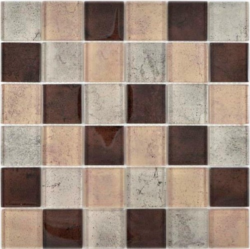 Mosaïque verre beige brun - mosaïque,