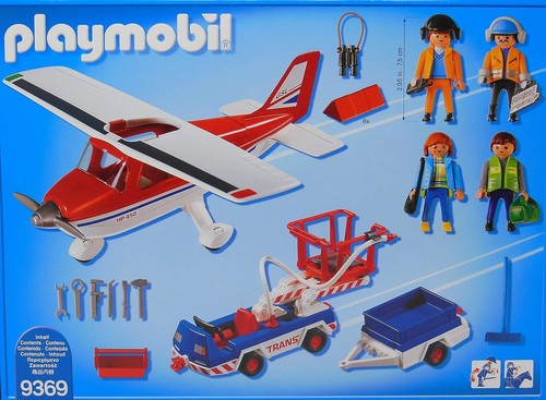 Playmobil avion biplace rouge - avion,