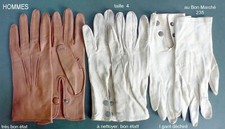 7 paires de gants  anciens  en
