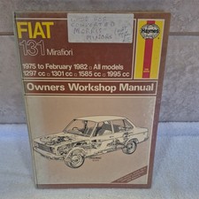 Haynes manual Fiat 131 Mirafiori all models 1975 to 1982