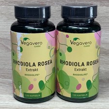 VEGAVERO Rhodiola Rosea Lot 2 X 120 gélules - 04/27 Anti Stress + Fatigue + Mém