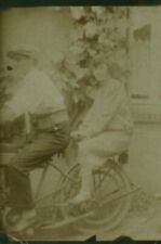  Antique photo departure on motorcycle spokes wheels 1930