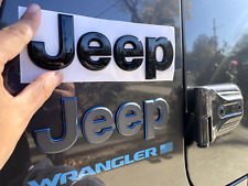 2 (two) 2018-2024 JEEP Wrangler/Gladiator Fender Emblem Black w/ BLack Outline