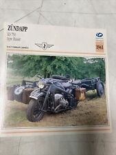 Zündapp KS750 russie 1941 750 fiche carte moto de collection Atlas Allemagne