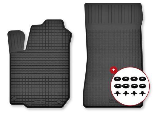 Tapis avant caoutchouc - , bac