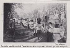 1930  --  CERCUEILS REQUISITIONNES A CASTELSARASSIN POUR MOISSAC   3I401