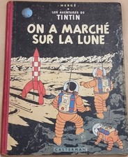 Tintin  -17- / On a marché  sur la Lune / EO  B11 belge 1954 /  BE