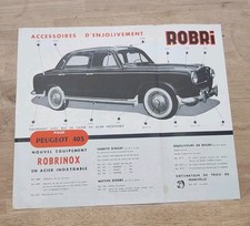 Feuillet Publicitaire D Époque Robri Peugeot 403