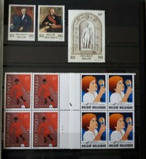 timbres Belgique : 1981 Cob n° 2001 à 2003, 2014, 2021  NEUF **