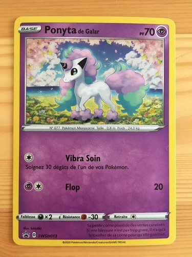 Carte pokémon holo ponyta - carte,