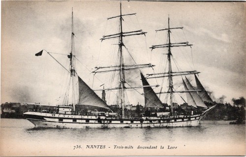 Carte postale nantes bateau - postale,