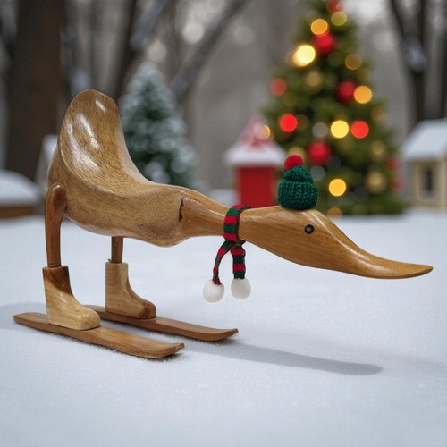 Décoration canard hiver ski - canard,