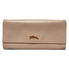 Auth LONGCHAMP - Beige Leather Other Style Wallet