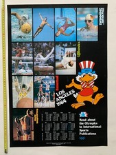 Los Angeles 1984 Olympics calendar USA vintage poster
