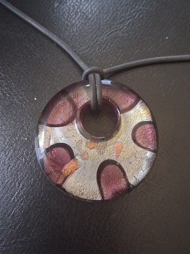 Collier pendentif donut - collier,