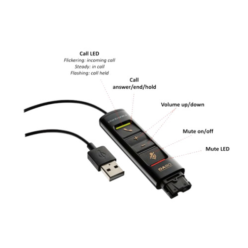 Plantronics da80 cordon usb - -,