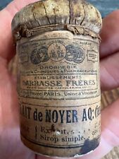 Pot ointments & cream pharmacy 19th century earthenware 19th walnut N3