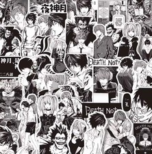 Death Note Anime Manga Black & White 65 Sticker Lot