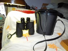 VINTAGE 1945 (BAUSCH & LOMB) 7x50 BINOCULARS W/ HARD CASE - PERFECT GLASS WWII
