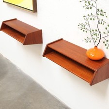 Danish Design Teak Wall Shelves AKSEL KJERSGAARD Scandinavian Shelf (58481)
