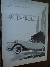 2 Liter Touring Sport Car Ballot by E. FROCK Pub Paper ILLUSTRATION 1925