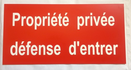 Plaque panneau propriété - plaque,,