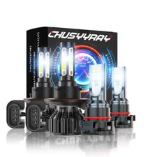 For 2010-2011 Dodge Nitro 4X 6000K LED Headlights Hi/Lo Beam Fog Light Bulbs Kit
