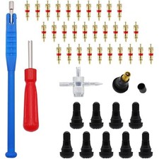 43Pcs Demonte Valve Pneu OutilValve Core Remover pour Voiture 30pcs Valve Cor...